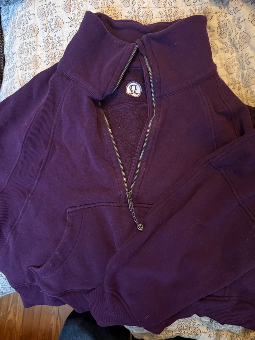 lululemon athletica Plum Half-Zip Pullover Sweatshirt